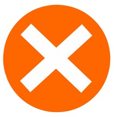 Orange X Mark Icon
