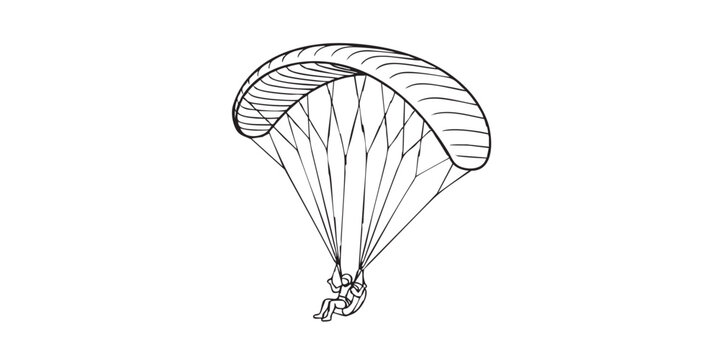 Minimalistic paraglider icon design	