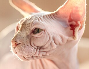 Naklejka premium Sphynx Texture Detail