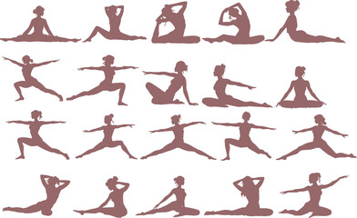 モーニングルーティンで寝起きにストレッチをする女性のイラスト