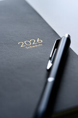 2026年スケジュール帳とペン
