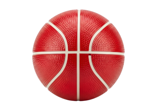 Isolated red basketball for indoor and outdoor play, sporting equipment for games and training
