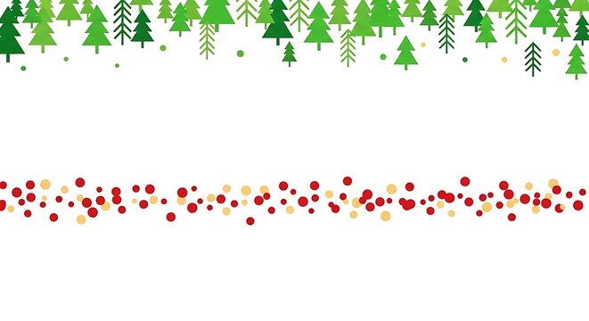 Festive Christmas tree and confetti background for holiday designs and projects
