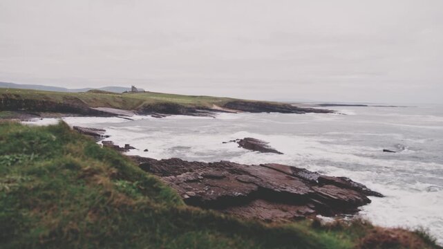 4k Shot in Ireland of Castle Classiebawn in Mullaghmore