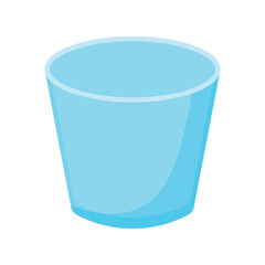 Empty Transparent Glass Cup for Water Drink Icon Vector Illustration
