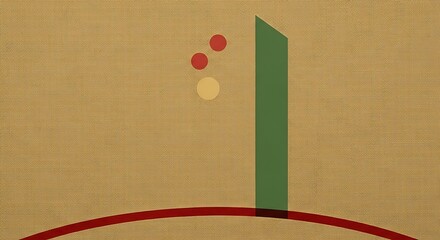 Minimalist modern art design with geometric shapes in harmonious composition