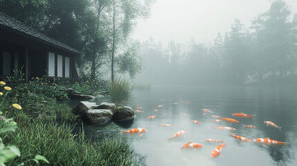 The gentle rustling of leaves and the splash of fish in the lake create a calming soundtrack. What do you do to fully immerse yourself in this natural retreat?