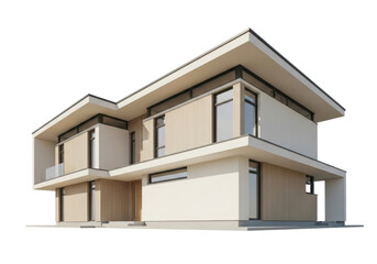 Isolated contemporary architecture design exterior, home structure, minimalist aesthetic