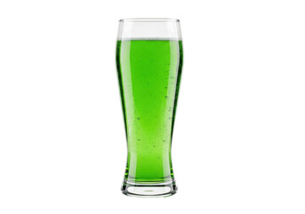 Isolated glass of green beer for St Patrick's Day celebration, delicious beverage