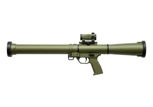 Isolated grenade launcher military equipment armament weapon for rocket projectile fire