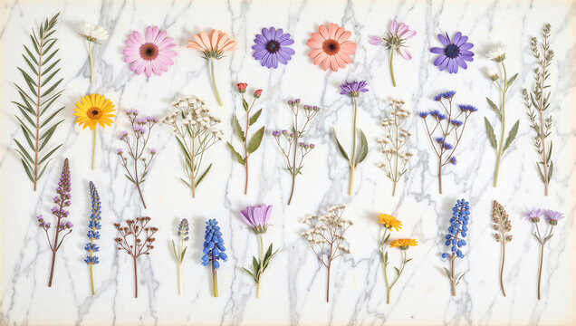 Floral arrangement workshop studio photography natural light overhead view botanical art techniques
