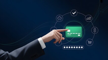 Secure Login and Access Interface with Password Authentication Cybersecurity Concept
