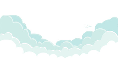 clouds on a transparent background - vector illustration