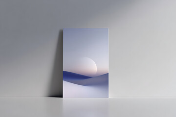 minimalist graphic design, simplistic geometric design, soft gradients, sleek shapes, balanced layout