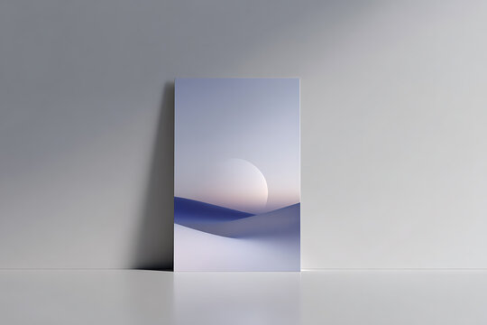 minimalist graphic design, simplistic geometric design, soft gradients, sleek shapes, balanced layout