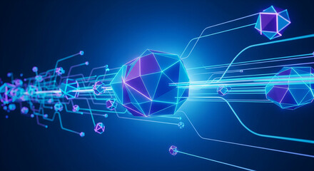 Abstract futuristic digital data network technology background