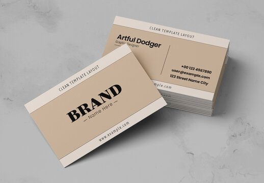 Business Card Template Layout