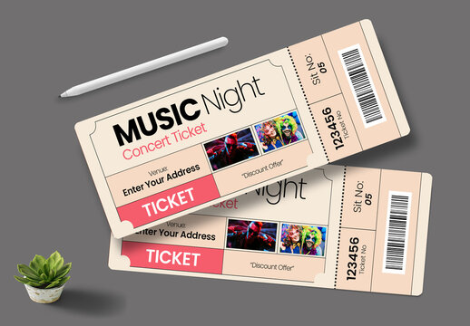 Event Ticket Design Layout