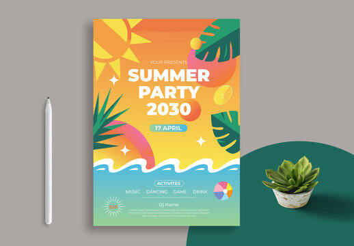 Summer Event Posters Layout