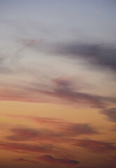 Beautiful late afternoon sky painted by radiant sunset light and color