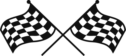 double checkered racing flag vector