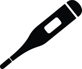 Illustration simple digital thermometer medical device silhouette vector