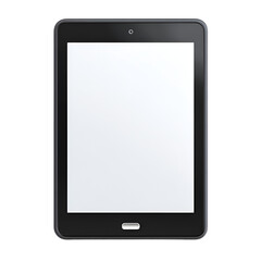 Modern black tablet device with blank white screen ready for your content, perfect for app demos, website previews, or social media marketing promotions