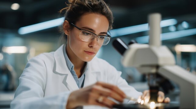 A lab technician using a digital caliper to take ultra-precise measurements of a newly 3D-printed component, numbers flashing on the display as microscopes and clean instruments frame the - Powered by Adobe