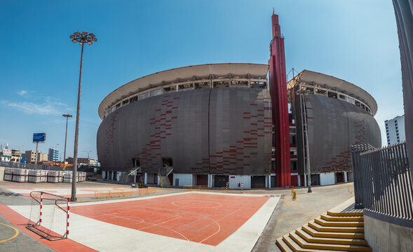 Panoramic view of the north entrance to the National Stadium, Lima - Peru