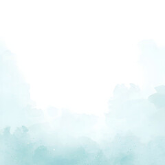 Soft sky-blue watercolor border gently fading inward with smooth gradients.