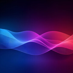 Gradient wavy background in vibrant neon blue and purple hues, smooth flowing curves.
