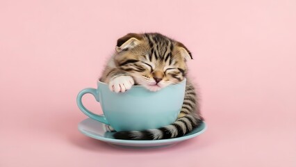 &ldquo;Elegant white cat sitting proudly with fluffy long fur, bright clean background, premium studio-style lighting, majestic and calm pet portraitcat and tea