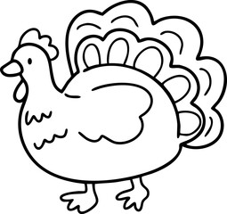 Line drawing, falling leaves, autumn, cute elements, cute illustrations