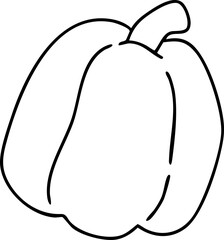 Line drawing, fast food, vegetables and fruits, cute elements, cute illustrations
