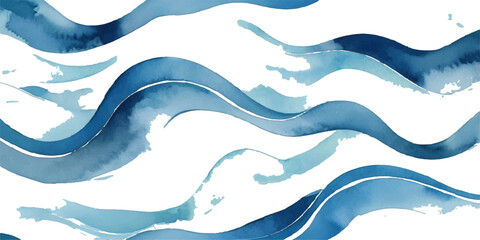 Abstract blue water wave pattern texture vector design element for sea ocean banner background decoration