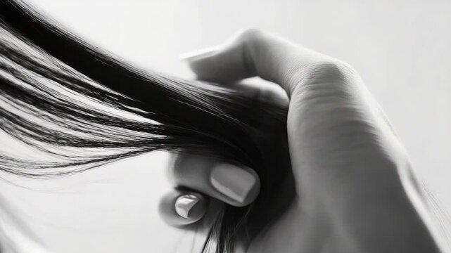 Video A woman pulls out her own hair in distress