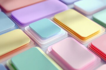 Pastel Mobile UI Card Design