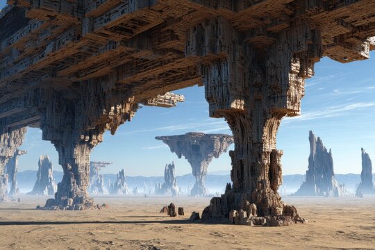 Monolithic Alien Structure on Desolate Planet