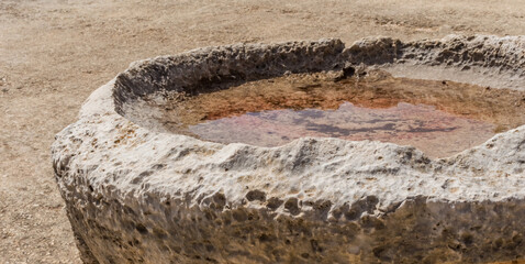  Ancient Stone Basin at Apollo Hylates
