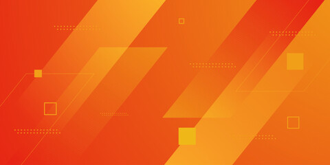 Abstract colorful orange banner background with simple overlap shapes pattern geometric concept design. Futuristic background style.