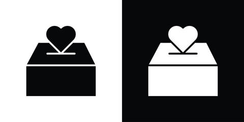Donation box icon, logo, app, template. EPS10