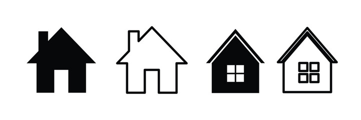 House Icon Different Style Set. Home Symbol Collection.