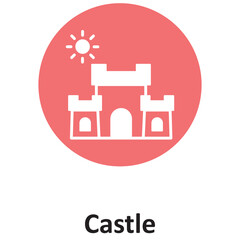 Castle Vector icon which can easily modify or edit