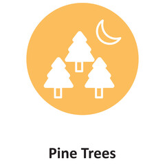  Pine Trees Vector icon which can easily modify or edit