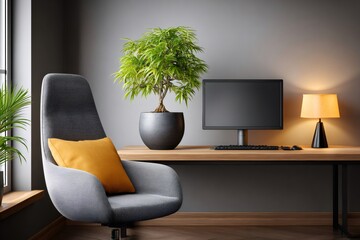 Modern home office workspace creating a comfortable environment