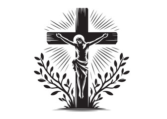 jesus cross logo silhouette vector, crucified Jesus Christ silhouette vector illustration, Jesus on Cross logo silhouette, jesus christ crucifixion of Jesus christian religious god logo silhouettes 