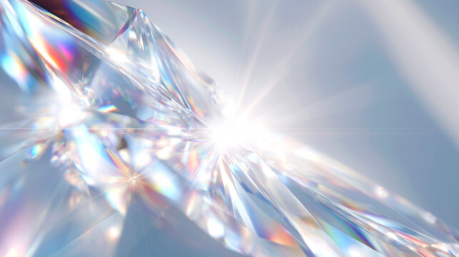 虹色に輝くクリスタル反射テクスチャ