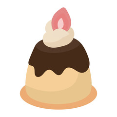 chocolate pudding topped with fresh cream