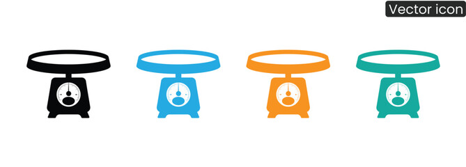 Enhance your designs with these colorful kitchen scales! Perfect for recipes, nutrition guides, or healthy lifestyle content. Clean, modern, and visually appealing.