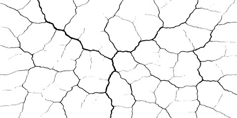 Dry, cracked texture pattern of old stone wall surface or arid earth ground